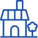 Blue house icon