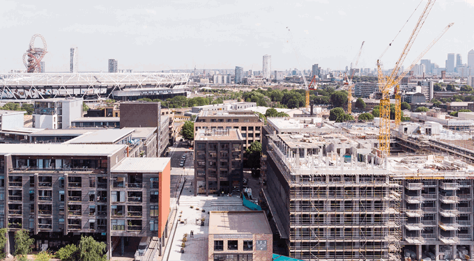 View of buildings from above