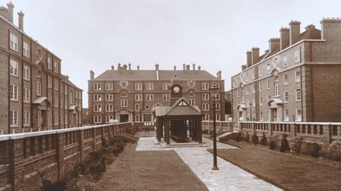 Old photo of houses